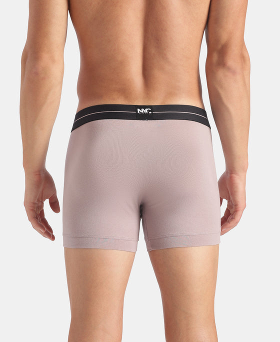 Super Combed Cotton Elastane Stretch Solid Trunk with Ultrasoft Waistband - Purple Dove