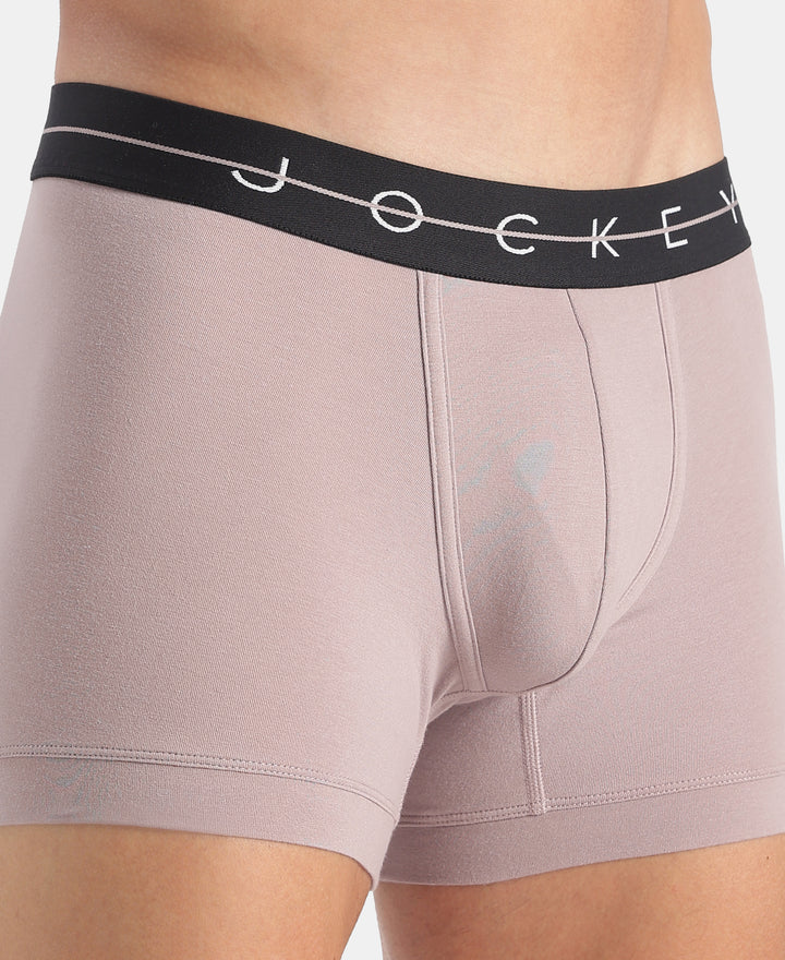 Super Combed Cotton Elastane Stretch Solid Trunk with Ultrasoft Waistband - Purple Dove