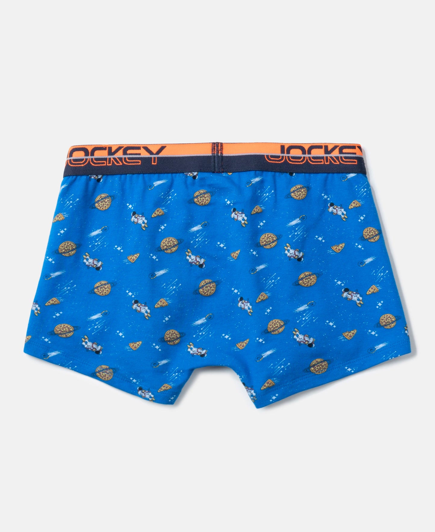 Super Combed Cotton Elastane Stretch Printed Trunk with Ultrasoft Waistband - Rich Royal Blue & Chilli Pepper (Pack of 2)