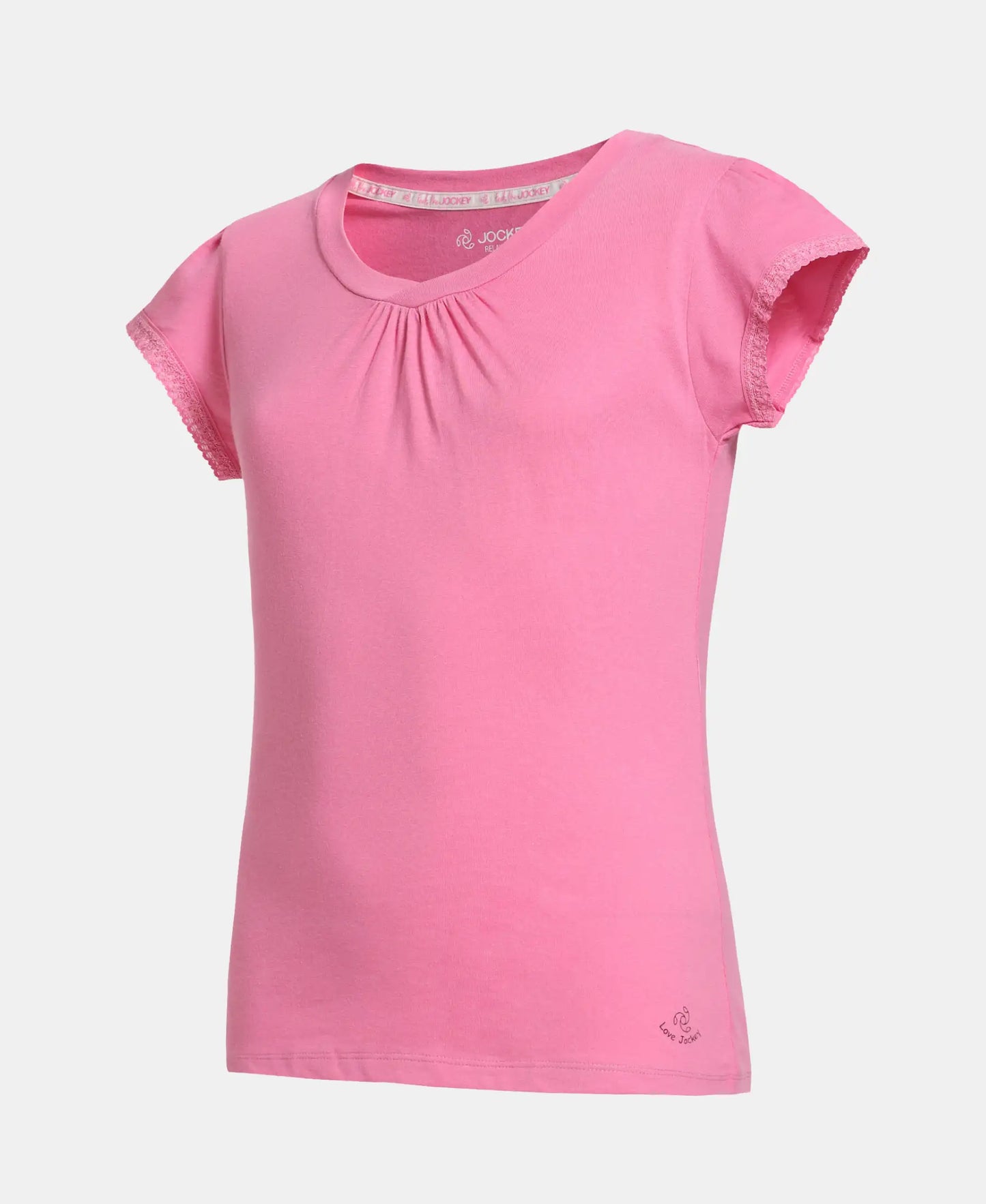 Super Combed Cotton Solid Short Sleeve T-Shirt - Wild Orchid