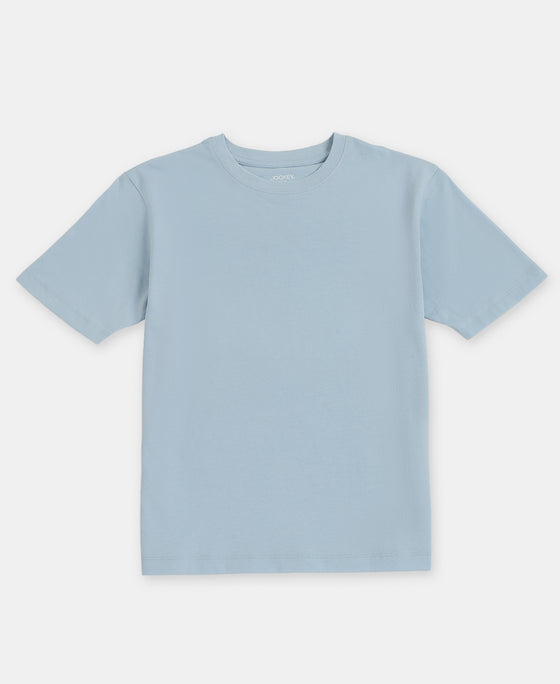 Girl's Super Combed Cotton Solid Short Sleeve T-Shirt - Angel Falls