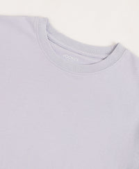 Girl's Super Combed Cotton Solid Short Sleeve T-Shirt - Cosmic Sky