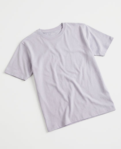 Girl's Super Combed Cotton Solid Short Sleeve T-Shirt - Cosmic Sky