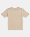 Girl's Super Combed Cotton Solid Short Sleeve T-Shirt - Feathered Gray