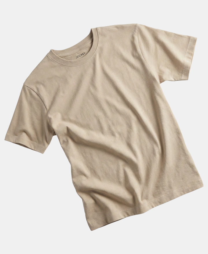 Girl's Super Combed Cotton Solid Short Sleeve T-Shirt - Feathered Gray