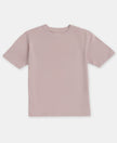 Girl's Super Combed Cotton Solid Short Sleeve T-Shirt - Violet Ice
