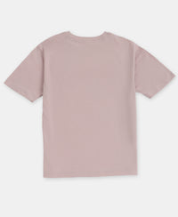 Girl's Super Combed Cotton Solid Short Sleeve T-Shirt - Violet Ice