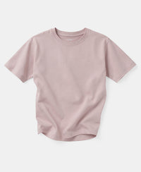 Girl's Super Combed Cotton Solid Short Sleeve T-Shirt - Violet Ice