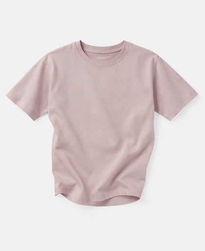 Girl's Super Combed Cotton Solid Short Sleeve T-Shirt - Violet Ice