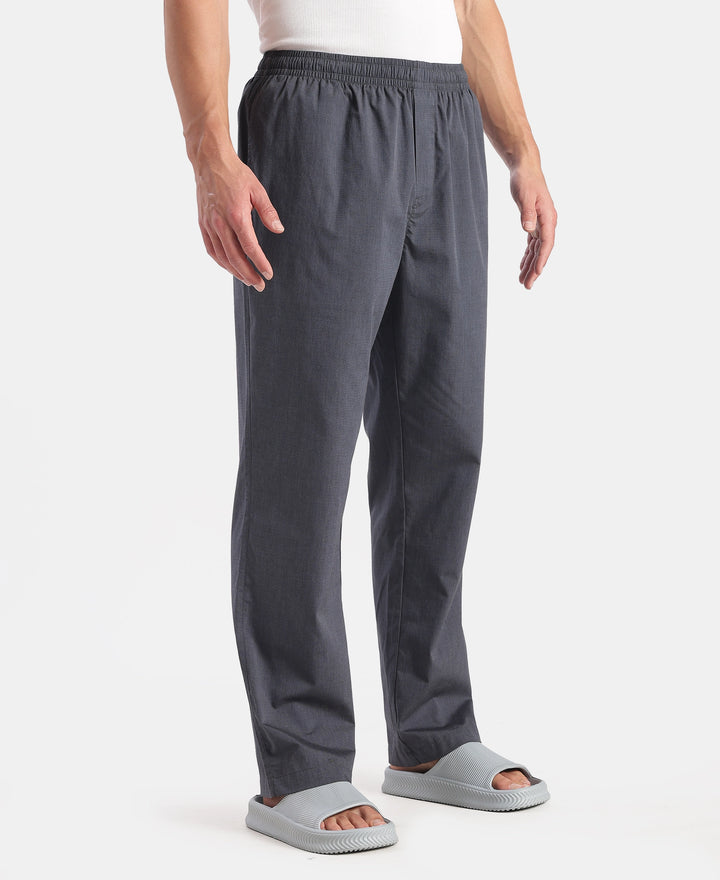 Super Combed Cotton Relaxed Fit Pyjama with Side Pockets - Black Chambray