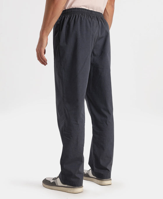 Super Combed Cotton Relaxed Fit Pyjama with Side Pockets - Black Chambray