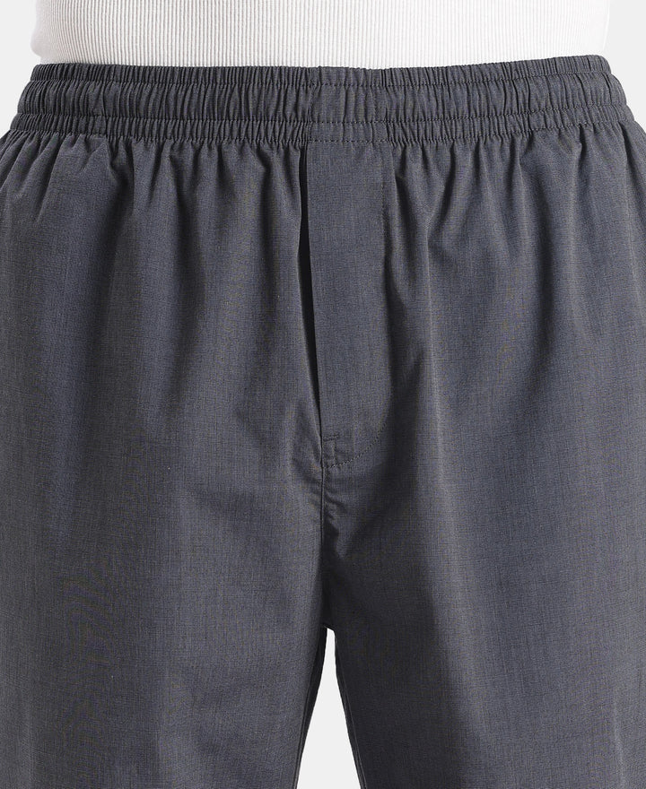 Super Combed Cotton Relaxed Fit Pyjama with Side Pockets - Black Chambray