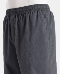 Super Combed Cotton Relaxed Fit Pyjama with Side Pockets - Black Chambray