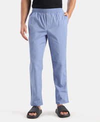 Super Combed Cotton Relaxed Fit Pyjama with Side Pockets - Blue Chambray