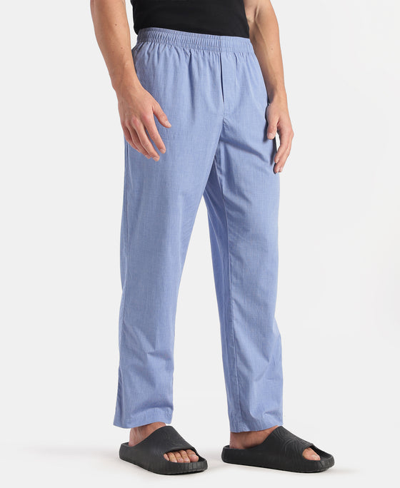 Super Combed Cotton Relaxed Fit Pyjama with Side Pockets - Blue Chambray