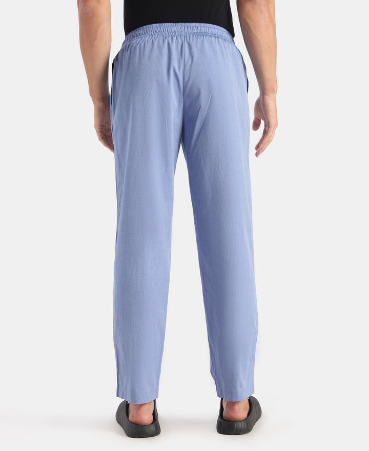 Super Combed Cotton Relaxed Fit Pyjama with Side Pockets - Blue Chambray