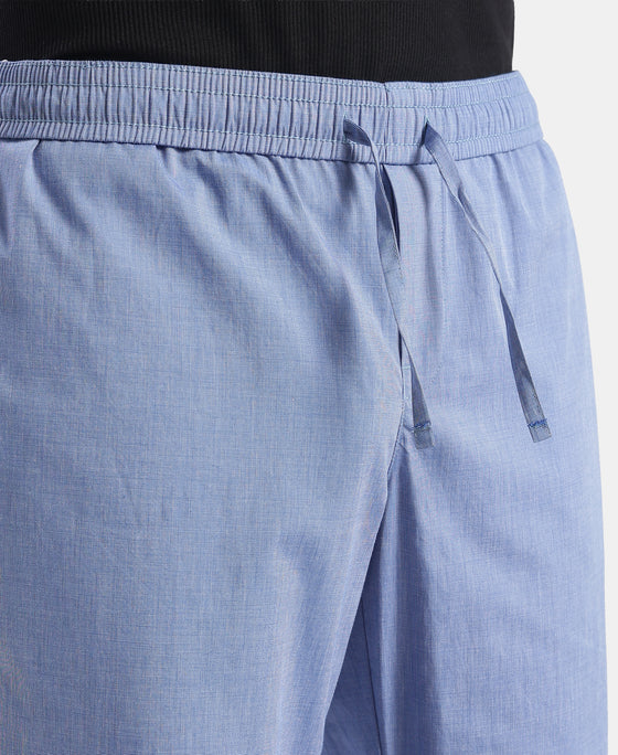 Super Combed Cotton Relaxed Fit Pyjama with Side Pockets - Blue Chambray