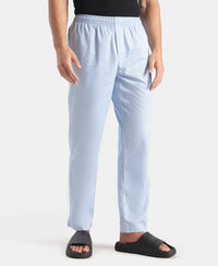 Super Combed Cotton Relaxed Fit Pyjama with Side Pockets - Light Blue Chambray