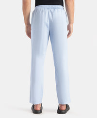 Super Combed Cotton Relaxed Fit Pyjama with Side Pockets - Light Blue Chambray