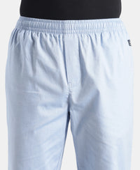 Super Combed Cotton Relaxed Fit Pyjama with Side Pockets - Light Blue Chambray