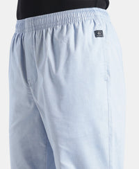 Super Combed Cotton Relaxed Fit Pyjama with Side Pockets - Light Blue Chambray