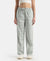 Super Combed Cotton Woven Fabric Relaxed Fit Checkered  Pyjama with Side Pockets - Aqua Gray