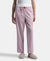 Super Combed Cotton Woven Fabric Relaxed Fit Striped Pyjama with Side Pockets - Cashmere Rose