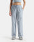 Super Combed Cotton Woven Fabric Relaxed Fit Checkered Pyjama with Side Pockets - Soft Chambray