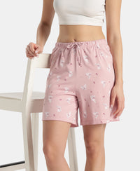 Micro Modal Cotton Relaxed Fit Printed Shorts with Side Pockets - Zepher