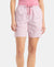 Super Combed Cotton Yarn Dyed Woven Relaxed Fit Striped Shorts with Side Pockets - Cashmere Rose