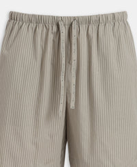 Super Combed Cotton Yarn Dyed Woven Relaxed Fit Striped Shorts with Side Pockets - London Fog