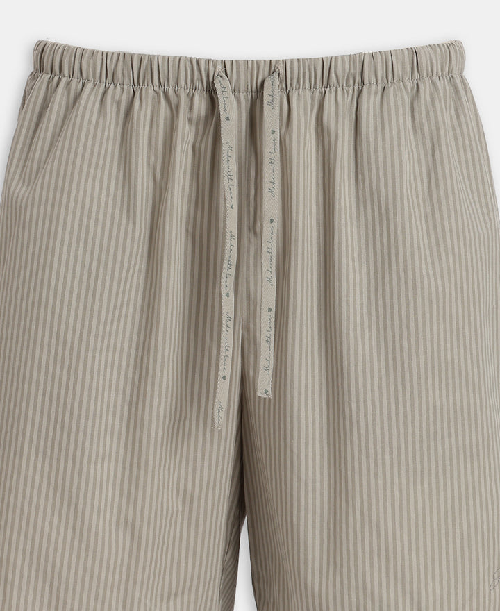 Super Combed Cotton Yarn Dyed Woven Relaxed Fit Striped Shorts with Side Pockets - London Fog