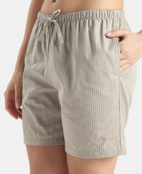 Super Combed Cotton Yarn Dyed Woven Relaxed Fit Striped Shorts with Side Pockets - London Fog