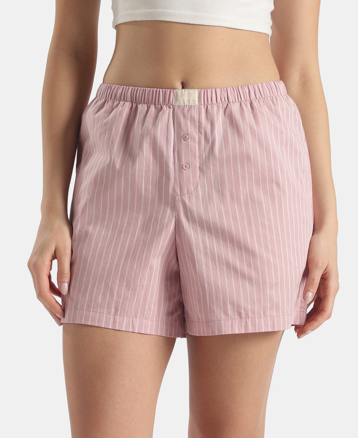 Super Combed Cotton Woven Twill Fabric Relaxed Fit Shorts with Side Pockets - Zephyr & Soft Chambray (Pack of 2)
