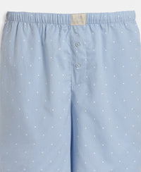 Super Combed Cotton Woven Twill Fabric Relaxed Fit Shorts with Side Pockets - Zephyr & Soft Chambray (Pack of 2)