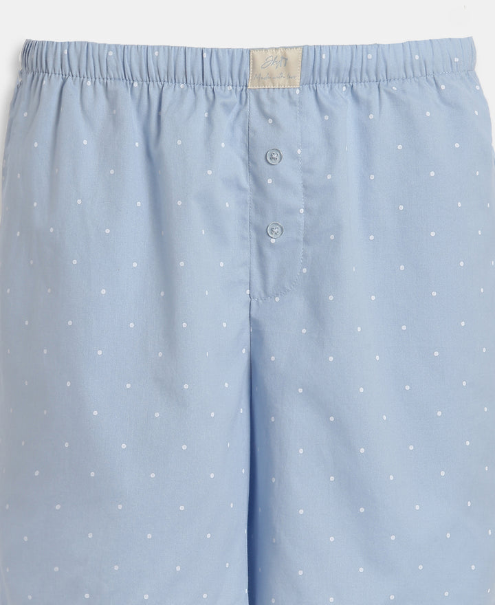 Super Combed Cotton Woven Twill Fabric Relaxed Fit Shorts with Side Pockets - Zephyr & Soft Chambray (Pack of 2)