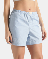 Super Combed Cotton Woven Twill Fabric Relaxed Fit Shorts with Side Pockets - Zephyr & Soft Chambray (Pack of 2)