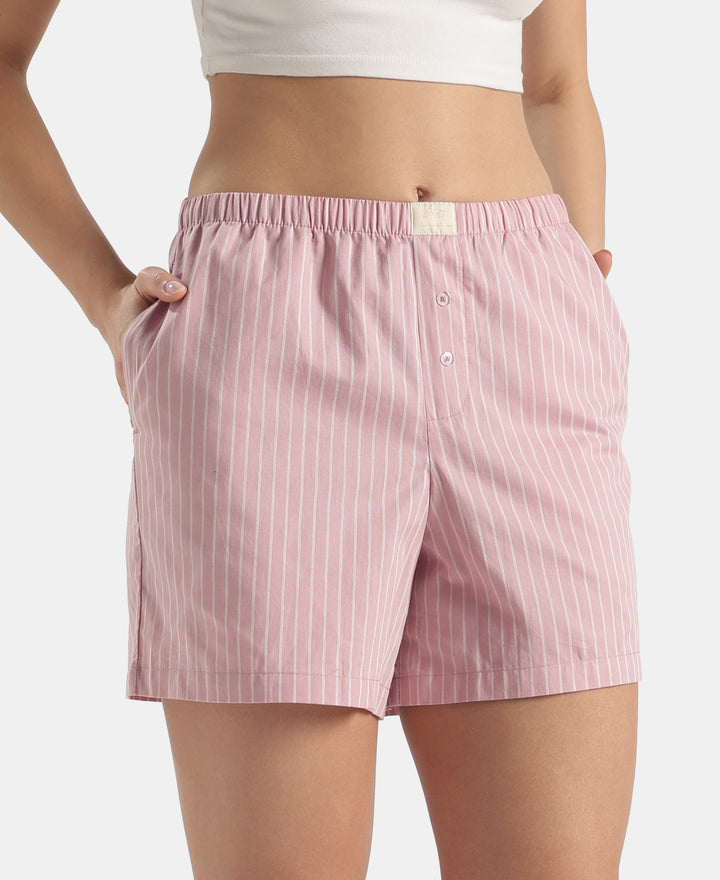 Super Combed Cotton Woven Twill Fabric Relaxed Fit Shorts with Side Pockets - Zephyr & Soft Chambray (Pack of 2)