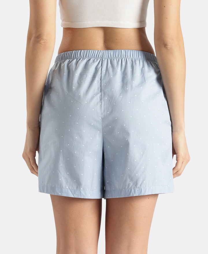 Super Combed Cotton Woven Twill Fabric Relaxed Fit Shorts with Side Pockets - Zephyr & Soft Chambray (Pack of 2)