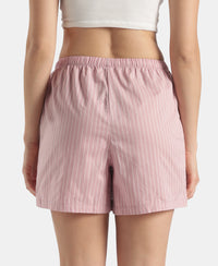 Super Combed Cotton Woven Twill Fabric Relaxed Fit Shorts with Side Pockets - Zephyr & Soft Chambray (Pack of 2)