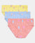 Super Combed Cotton Printed Panty with Ultrasoft Waistband - Lemon Meringue, Skyway & Mellow Rose (Pack of 3)