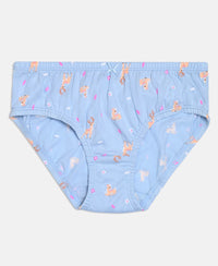 Super Combed Cotton Printed Panty with Ultrasoft Waistband - Lemon Meringue, Skyway & Mellow Rose (Pack of 3)
