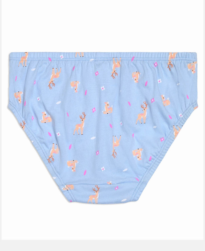 Super Combed Cotton Printed Panty with Ultrasoft Waistband - Lemon Meringue, Skyway & Mellow Rose (Pack of 3)