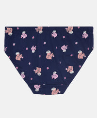 Super Combed Cotton Printed Panty with Ultrasoft Waistband - Skyway, Mellow Rose & Imperial Blue (Pack of 3)