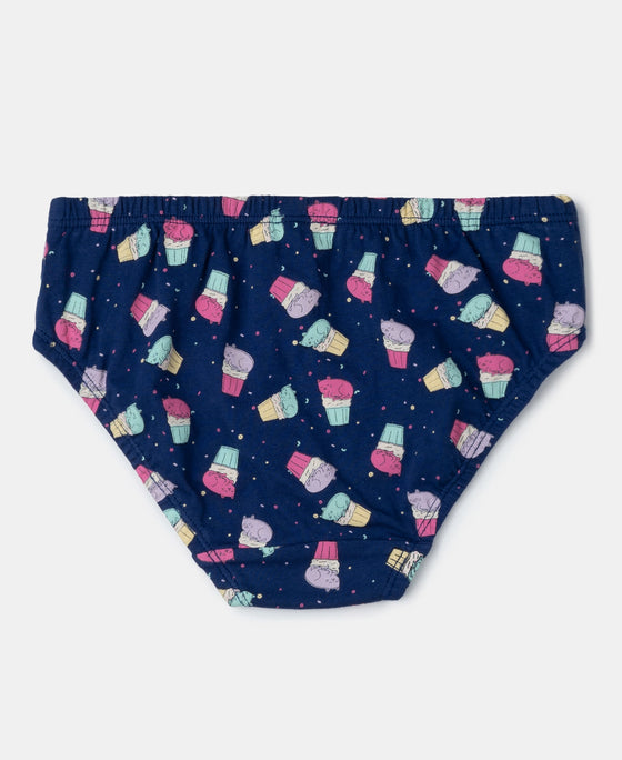 Super Combed Cotton Printed Panty with Ultrasoft Waistband - Fairy Tale, Blue Depths & Lavendula (Pack of 3)