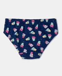 Super Combed Cotton Printed Panty with Ultrasoft Waistband - Fairy Tale, Salmon Rose & Blue Depths (Pack of 3)