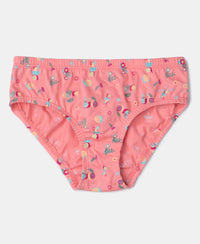 Super Combed Cotton Printed Panty with Ultrasoft Waistband - Fairy Tale, Salmon Rose & Blue Depths (Pack of 3)