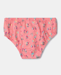 Super Combed Cotton Printed Panty with Ultrasoft Waistband - Fairy Tale, Salmon Rose & Blue Depths (Pack of 3)