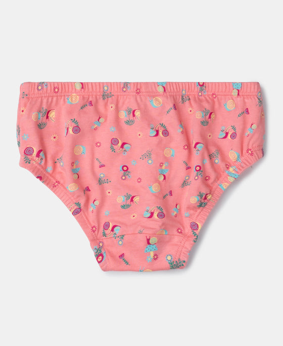 Super Combed Cotton Printed Panty with Ultrasoft Waistband - Fairy Tale, Salmon Rose & Blue Depths (Pack of 3)