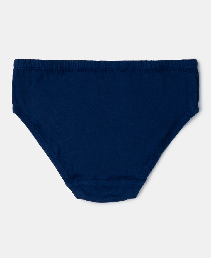 Super Combed Cotton Panty with Ultrasoft Waistband - Fairy Tale, Blue Depths & Beetroot Bink (Pack of 3)